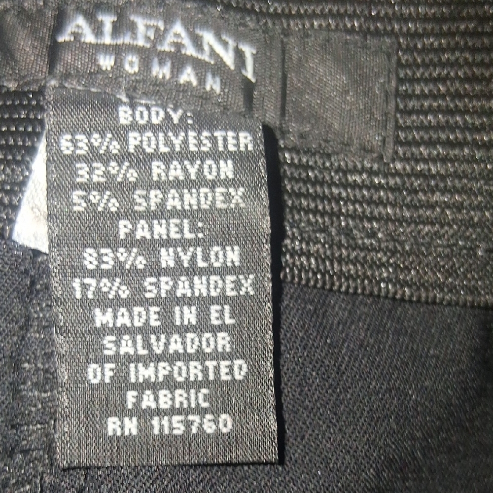Alfani Black Straight Leg Dress Pants Size 16W | Professional Pants - Picture 3 of 7